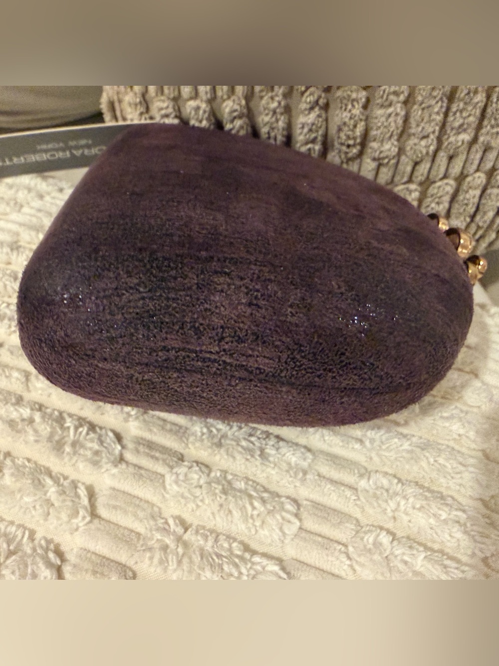 NWT Sondra Roberts Elegant Floral-Embellished Women’s Clutch - Deep Plum - Picture 6 of 9